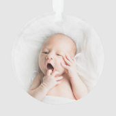 Onze eerste kerst als gezin van drie ornament (achterkant)