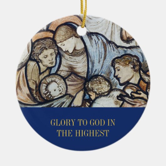 Onze eerste kerst als grootouders Christelijke kun Keramisch Ornament (Voorkant)