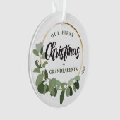 Onze eerste kerst als grootouders Custom foto Ornament (voorkant)