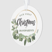 Onze eerste kerst als grootouders Custom foto Ornament (voorkant)