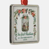 Onze eerste kerst als grootouders De familie van d Metalen Ornament (Rechts)