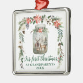 Onze eerste kerst als grootouders De familie van d Metalen Ornament (Links)