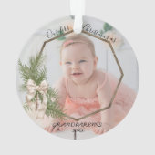 Onze eerste kerst als grootouders | Foto Baby Ornament (achterkant)