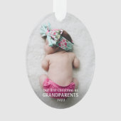 Onze eerste kerst als grootouders | Foto Baby Ornament (voorkant)