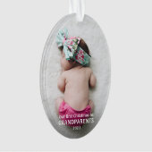 Onze eerste kerst als grootouders | Foto Baby Ornament (voorkant)