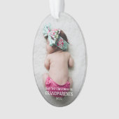 Onze eerste kerst als grootouders | Foto Baby Ornament (voorkant)