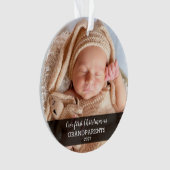 Onze eerste kerst als grootouders | Foto Baby Ornament (voorkant)