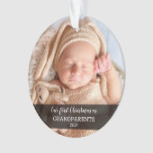 Onze eerste kerst als grootouders | Foto Baby Ornament (voorkant)