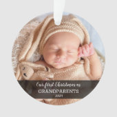 Onze eerste kerst als grootouders | Foto Baby Ornament (voorkant)
