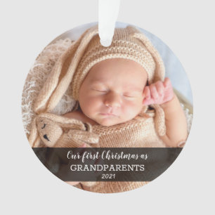Onze eerste kerst als grootouders Foto Baby Ornament