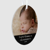 Onze eerste kerst als grootouders | Foto Baby Ornament (voorkant)