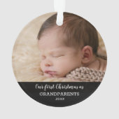 Onze eerste kerst als grootouders | Foto Baby Ornament (achterkant)