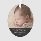 Onze eerste kerst als grootouders | Foto Baby Ornament (voorkant)