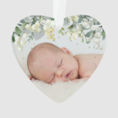 Onze eerste kerst als grootouders Foto Hart Ornament (achterkant)