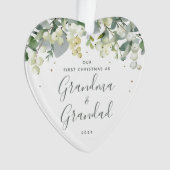 Onze eerste kerst als grootouders Foto Hart Ornament (voorkant)