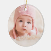 Onze eerste kerst als grootouders Foto Holiday Keramisch Ornament (Links)