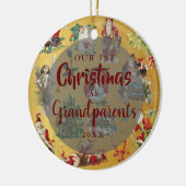 Onze eerste kerst als grootouders  foto keramisch ornament (Links)