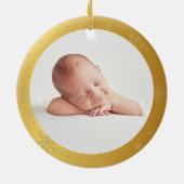 Onze eerste kerst als grootouders  foto keramisch ornament (Achterkant)