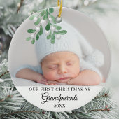 Onze eerste kerst als grootouders Foto Keramisch Ornament