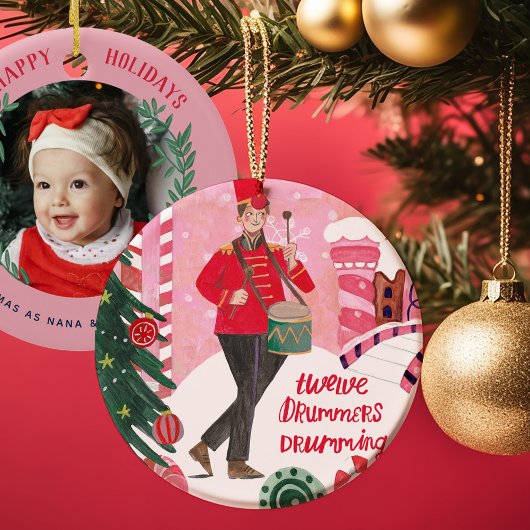 Onze eerste kerst als grootouders foto keramisch ornament