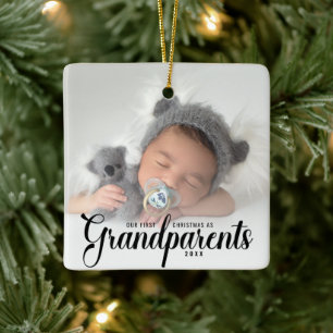 Onze eerste kerst als grootouders Foto Keramisch Ornament