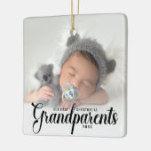 Onze eerste kerst als grootouders Foto Keramisch Ornament (Links)