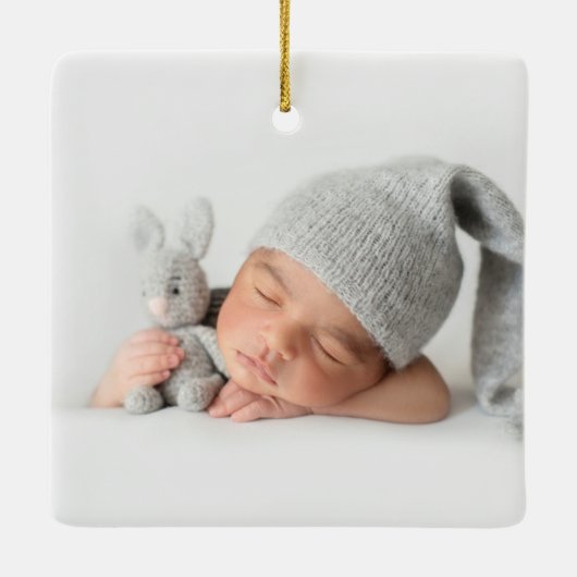 Onze eerste kerst als grootouders Foto Keramisch Ornament (Achterkant)