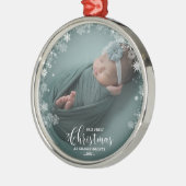 Onze eerste kerst als grootouders Foto-versiering Metalen Ornament (Links)