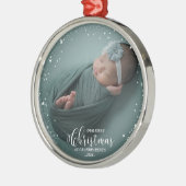 Onze eerste kerst als grootouders Foto-versiering Metalen Ornament (Links)