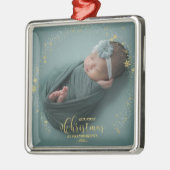 Onze eerste kerst als grootouders Foto-versiering Metalen Ornament (Links)