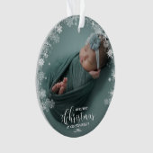 Onze eerste kerst als grootouders Foto-versiering Ornament (voorkant)