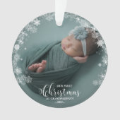 Onze eerste kerst als grootouders Foto-versiering Ornament (voorkant)