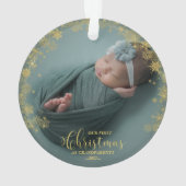 Onze eerste kerst als grootouders Foto-versiering Ornament (achterkant)