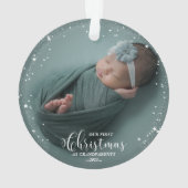 Onze eerste kerst als grootouders Foto-versiering Ornament (achterkant)