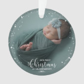 Onze eerste kerst als grootouders Foto-versiering Ornament (voorkant)
