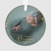 Onze eerste kerst als grootouders Foto-versiering Ornament (achterkant)