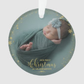 Onze eerste kerst als grootouders Foto-versiering Ornament (voorkant)