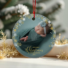 Onze eerste kerst als grootouders Foto-versiering Ornament