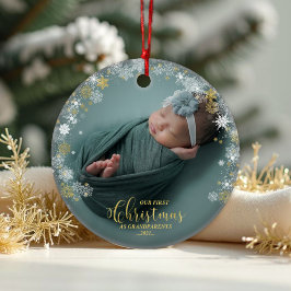 Onze eerste kerst als grootouders Foto-versiering Ornament