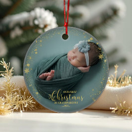 Onze eerste kerst als grootouders Foto-versiering Ornament