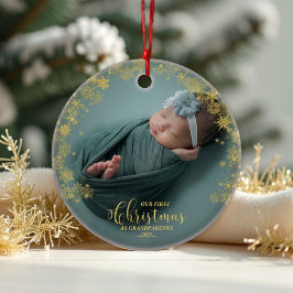 Onze eerste kerst als grootouders Foto-versiering Ornament