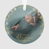 Onze eerste kerst als grootouders Foto-versiering Ornament (achterkant)