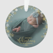 Onze eerste kerst als grootouders Foto-versiering Ornament (voorkant)