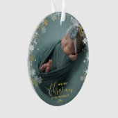 Onze eerste kerst als grootouders Foto-versiering Ornament (voorkant)