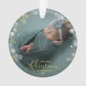 Onze eerste kerst als grootouders Foto-versiering Ornament (voorkant)