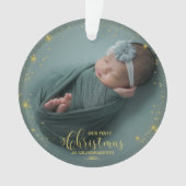 Onze eerste kerst als grootouders Foto-versiering Ornament (voorkant)