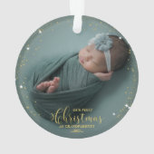 Onze eerste kerst als grootouders Foto-versiering Ornament (achterkant)