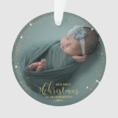 Onze eerste kerst als grootouders Foto-versiering Ornament (voorkant)