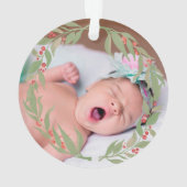 Onze eerste kerst als grootouders | Foto Wreath Ornament (achterkant)