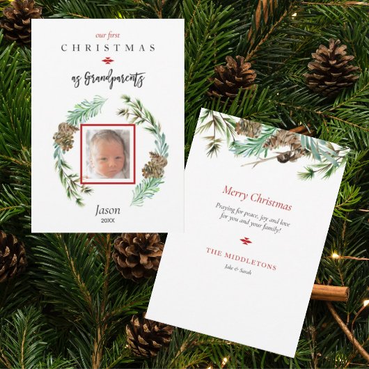 Onze eerste kerst als grootouders - Kind Fotokaart